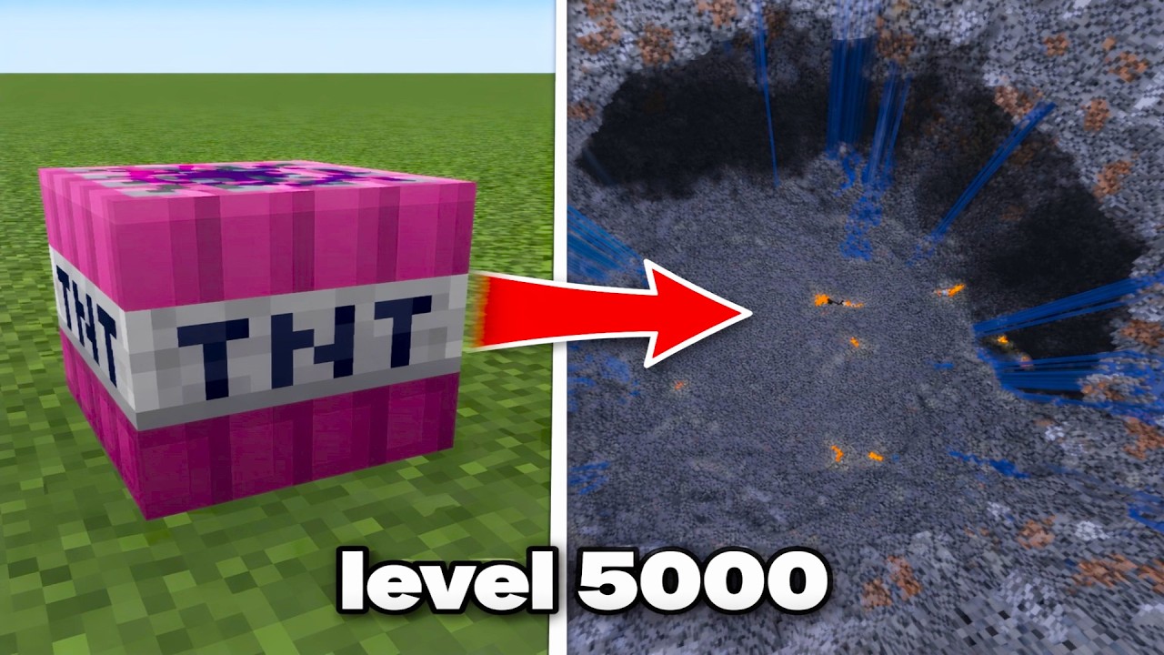 TNT Level 1 vs 10,000... (INSANE EXPLOSION)