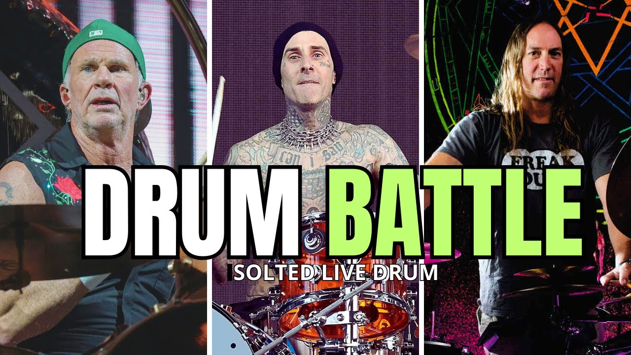 Chad Smith vs Travis Barker vs Danny Carey  Epic Drum-Off  Symptom of the Universe