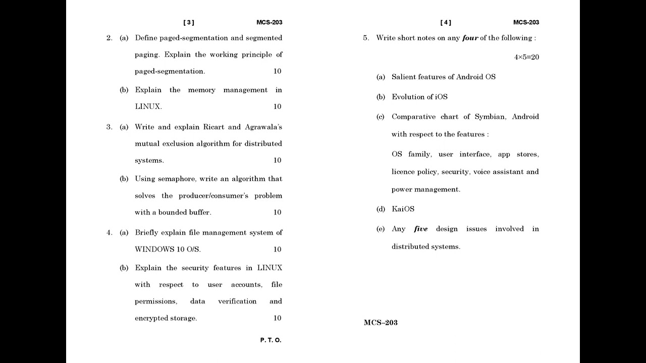 MCS - 203  December 2021 Question Paper