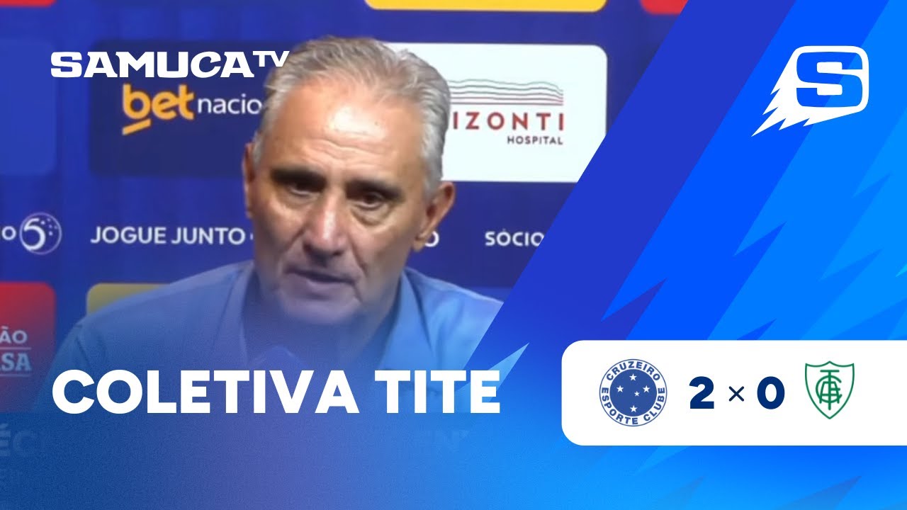 COLETIVA DO TÉCNICO TITE APÓS CRUZEIRO 2x0 AMÉRICA-MG PELO CAMPEONATO MINEIRO