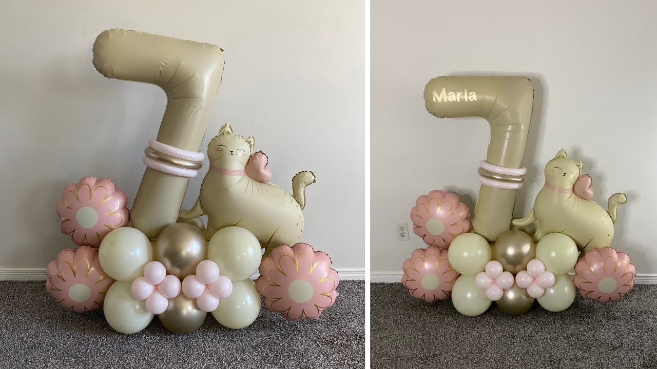 How To Make Number Birthday Balloon Bouquet