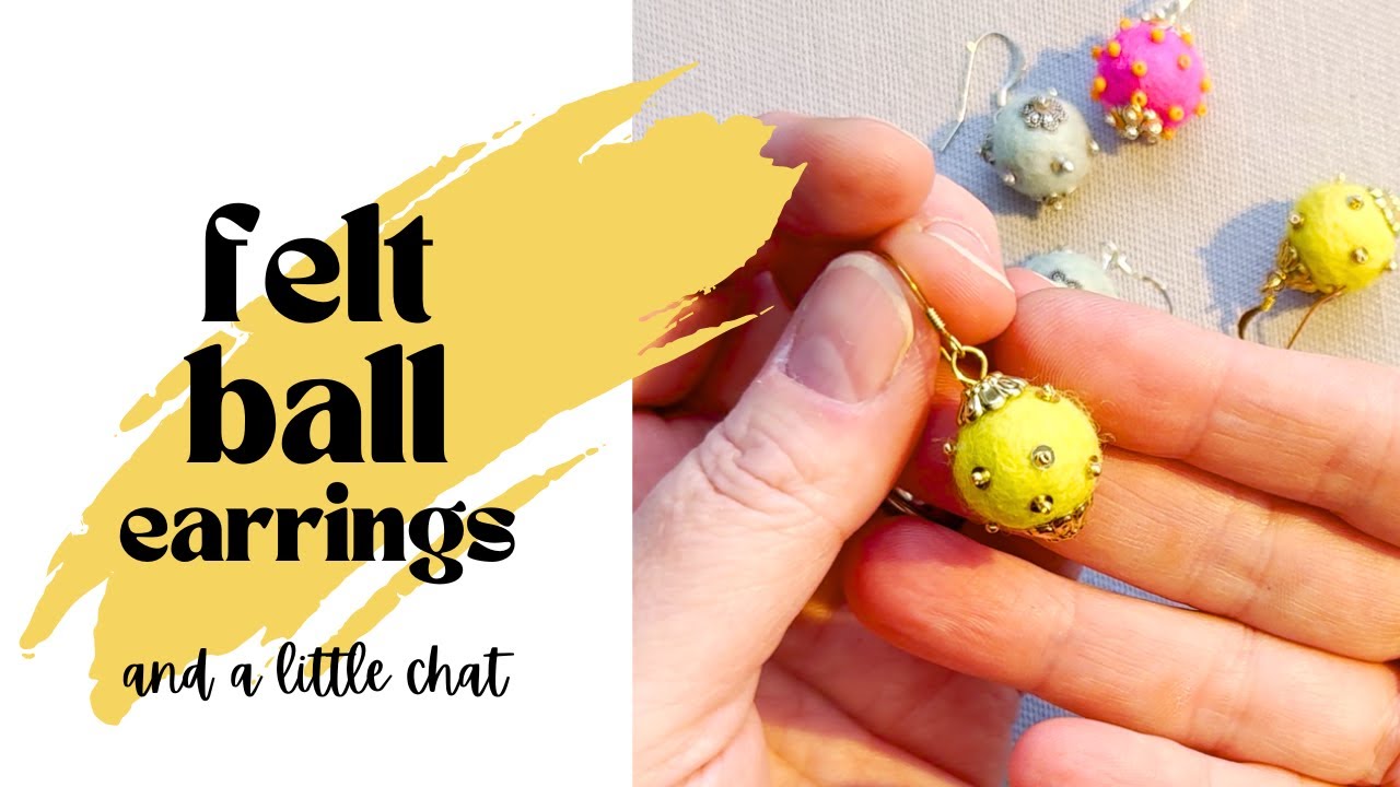 Easy Felt Ball Earrings in MINUTES! DIY Craft Project