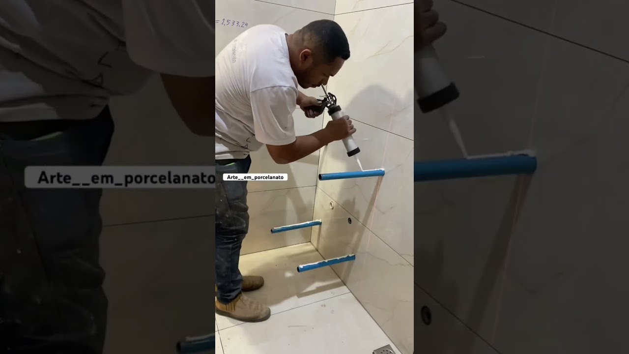 #porcelanato #porcelanataria #acabamentos #bancada #o #lavatorio #tile #youtubeshorts #azulejista