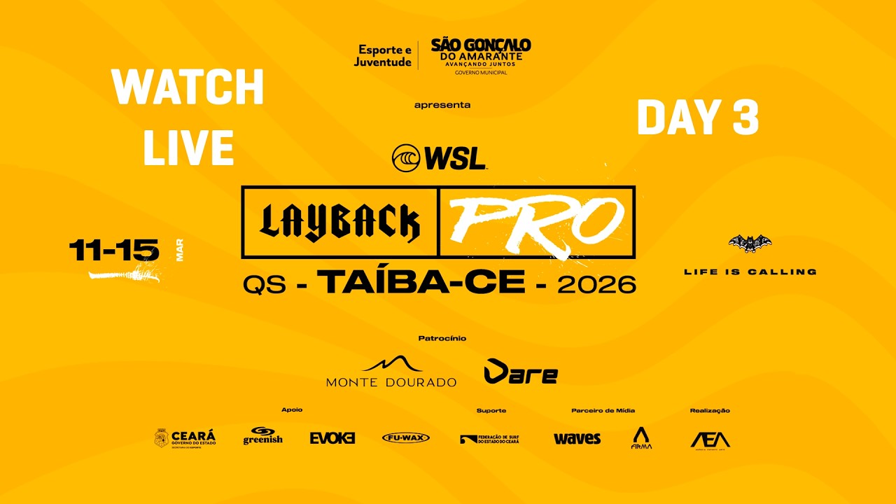 🔴 ASSISTA AO VIVO! - WSL Layback Pro Taíba - Dia 3