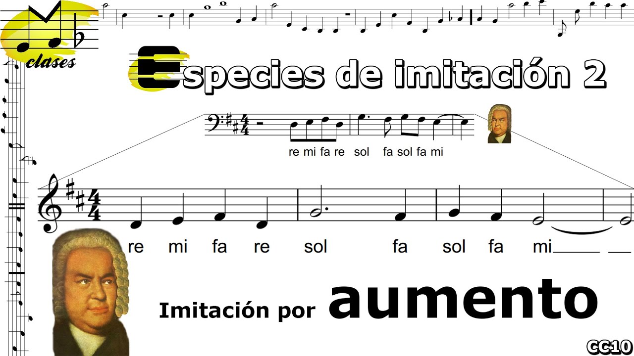 🎼Imitación por aumento por movimiento directo y contrario. Especies de imitación 2. Contrapunto 10🎼