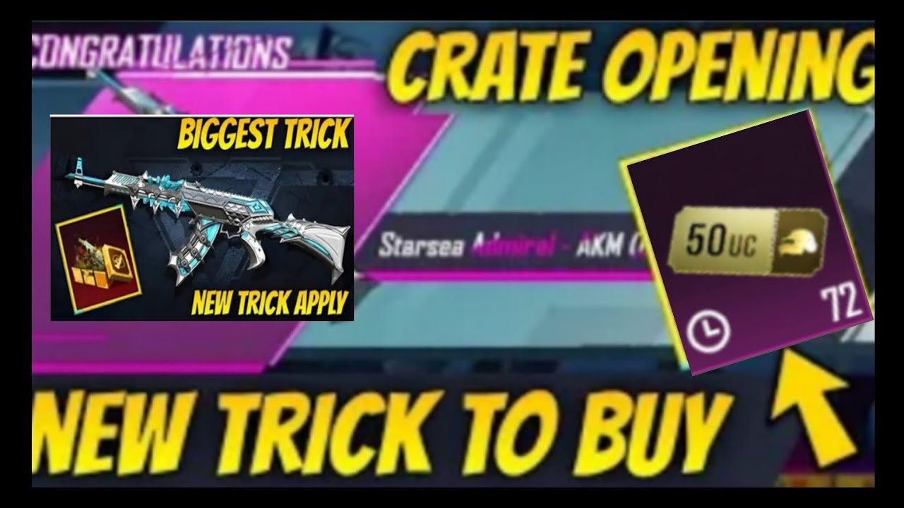 TRICK TO GET STARSEA ADMIRAL AKM 💯 || NEW ULTIMATE CRATE OPENING 2K UC 🔥 || #bgmi #pubgmobile