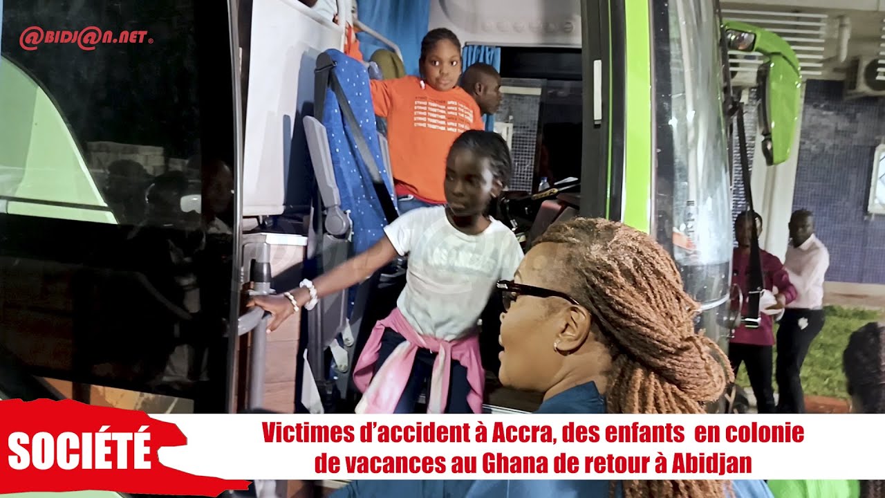 Victimes d’accident à Accra, des enfants  en colonie de vacances  au Ghana de retour à Abidjan