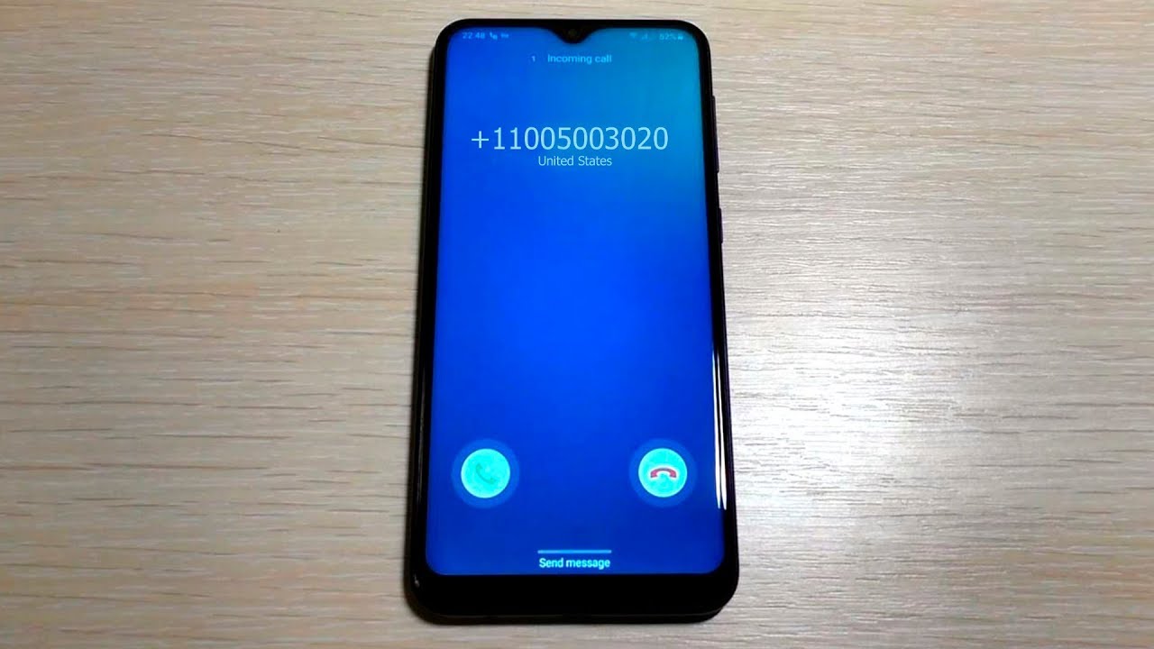Samsung Galaxy A10 incoming call