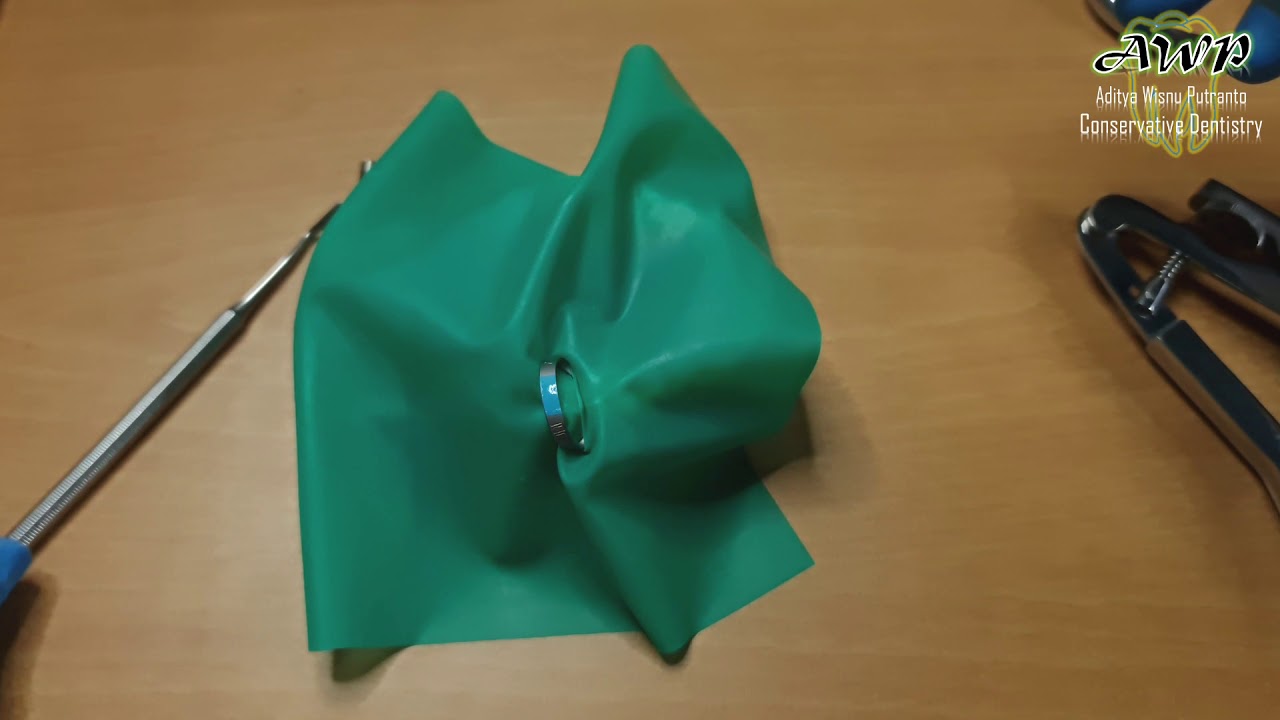 Rubber Dam Application on Posterior Teeth - Single Isolation Technique (Model)