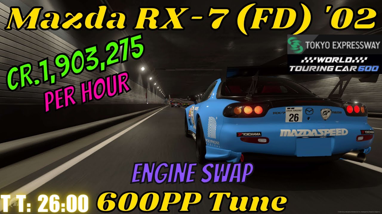 GT7|Engine Swap|Mazda RX-7 (FD) '02|Tokyo 600pp|No Pit Stops|1.35 (Requested)