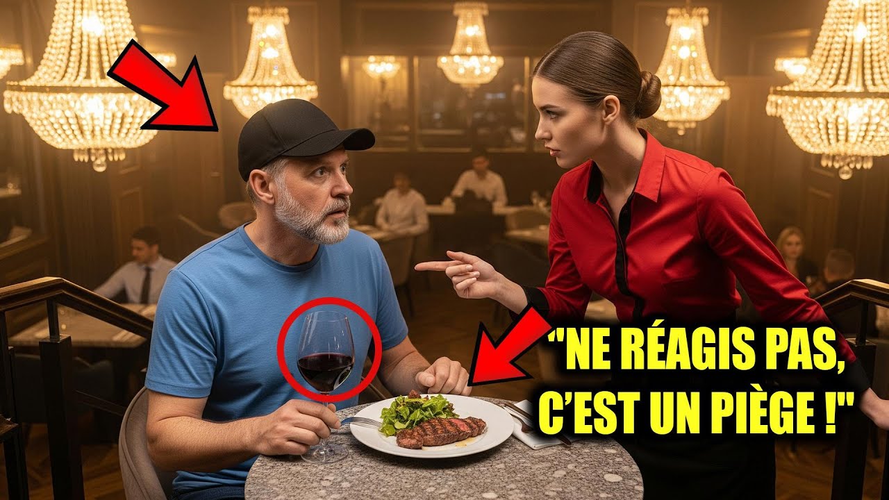 Un client discret commande un steak — la serveuse glisse un mot qui le glace d’effroi