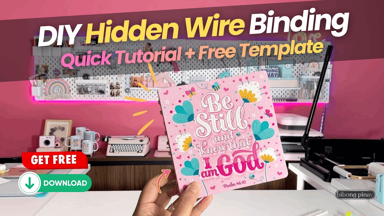 DIY HIDDEN WIRE BINDING | Quick Tutorial + Free Template | Beginner-Friendly