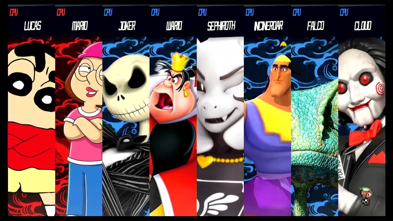 Team Shin Chan VS Team Billy - Requested Smash Bros Battle