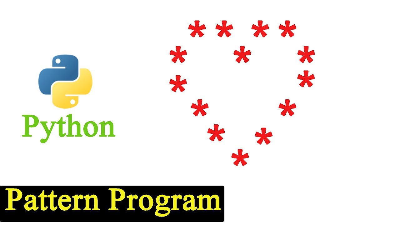 Программа Python Pattern — Печать звёзд в форме сердца