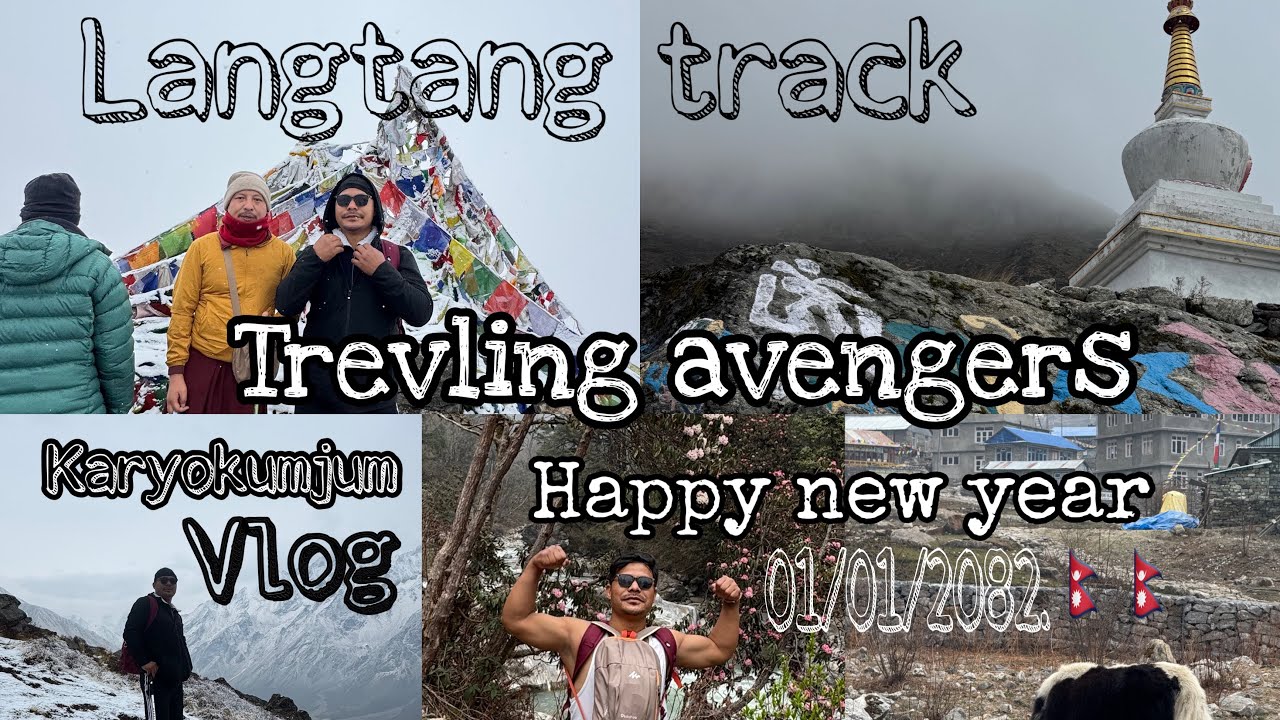 This short 4days langtang trek travelling avenger  enjoying ￼ viewpoint natural beauty #vlog
