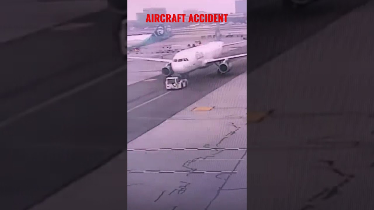 AIRCRAFT ACCIDENT WHILE TOWING😲😲😭 🧑&zwj;✈️✈️✈️🛫🛬