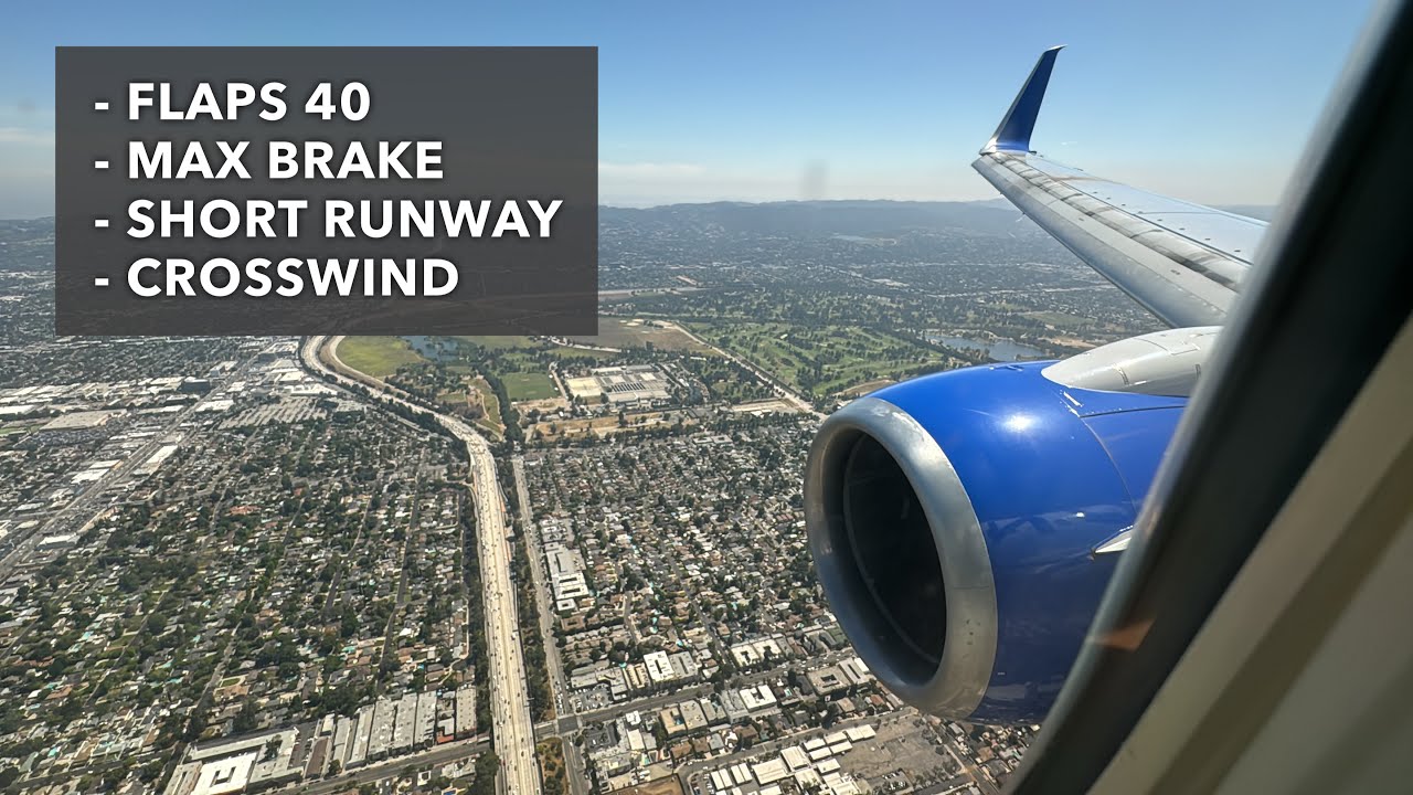 LIKE A ROLLER COASTER! United Airlines B737-800 landing in Burbank, CA