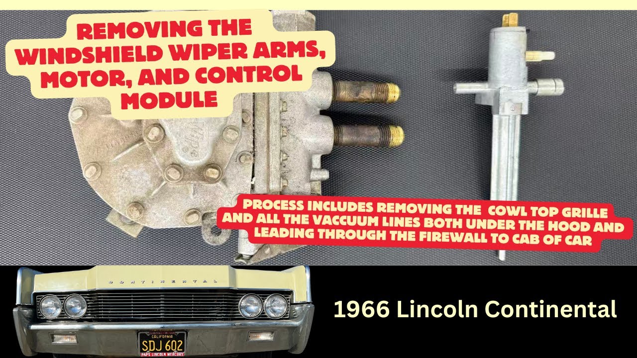 1966 Lincoln Continental | Windshield Wiper System and Vacuum Line Removal