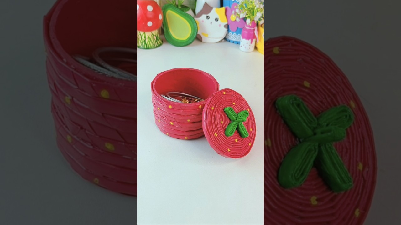 🍓DIY cute storage box ideas🤩 #shorts #youtubeshorts #art #craft