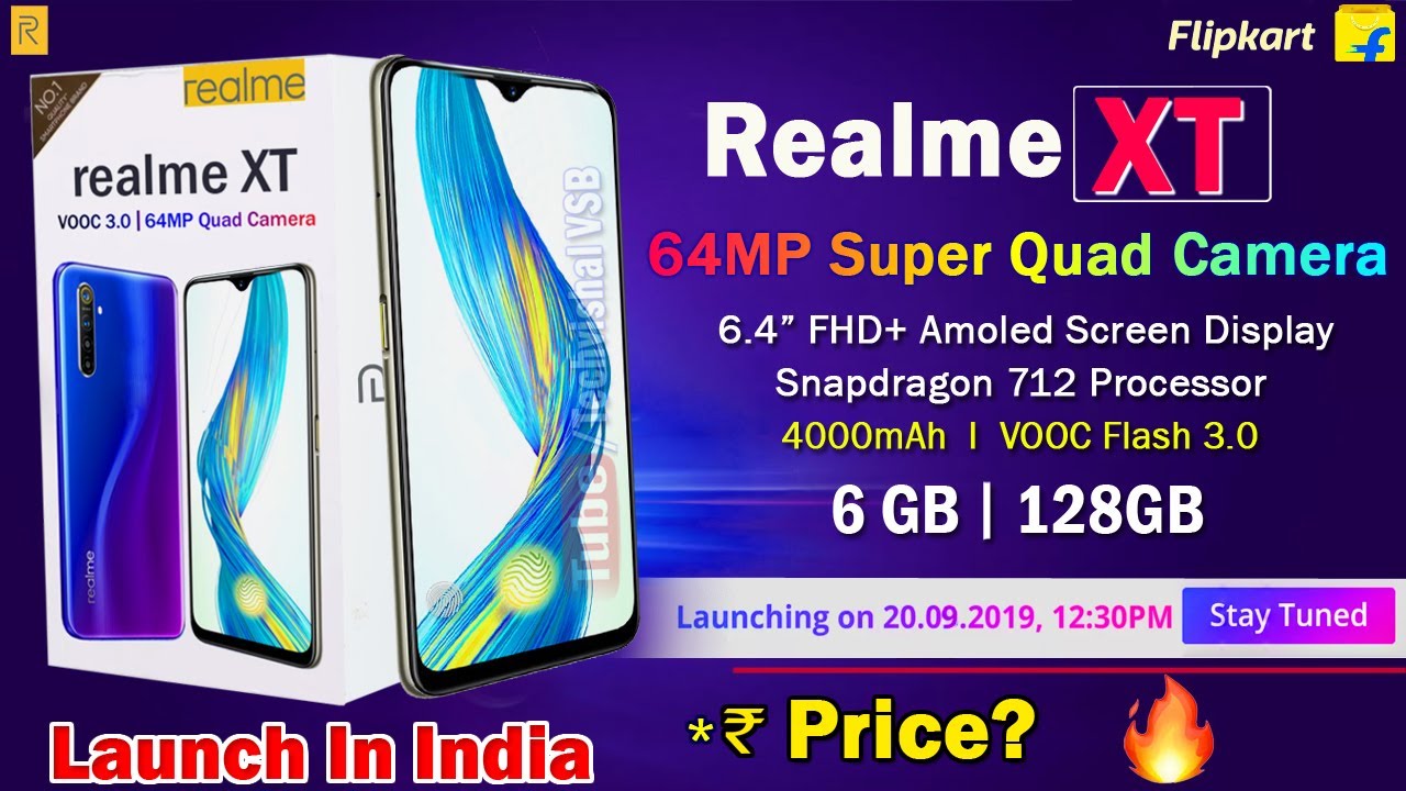 Realme XT - Price, First Look, 64MP AI Quad Camera, Snapdragon 712, Full Specifications | Realme XT