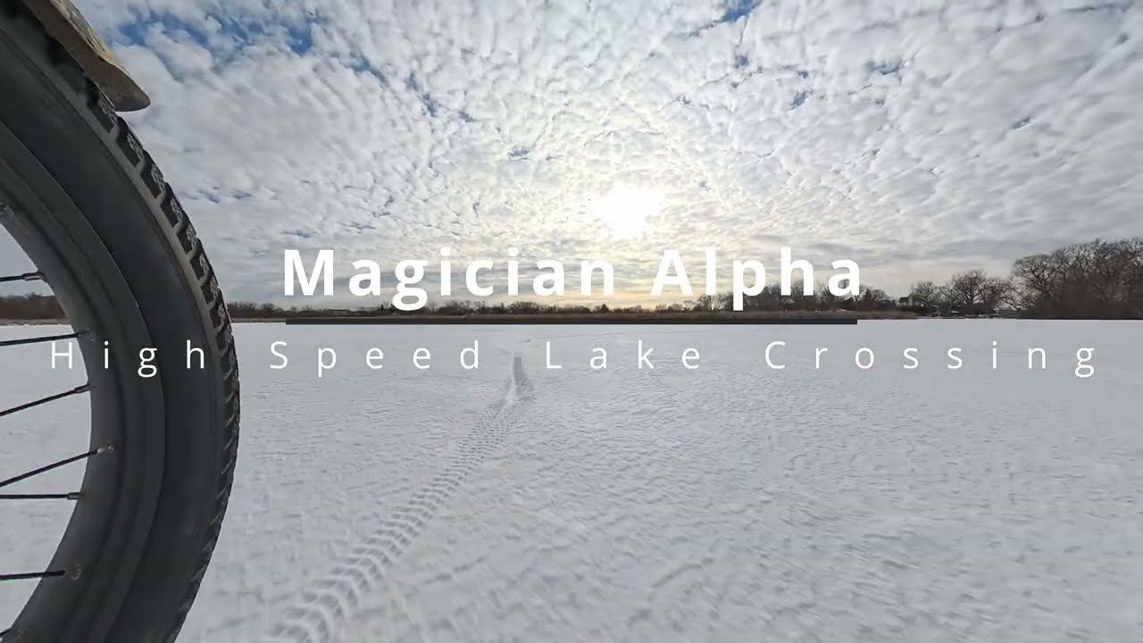 Magician Alpha - High speed Ice Crossing. Can it make it without Studded Tires?