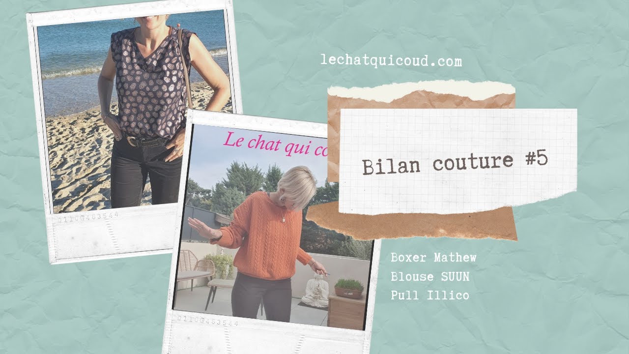 Bilan couture#5 Boxer/blouse/ pull + haul tissus