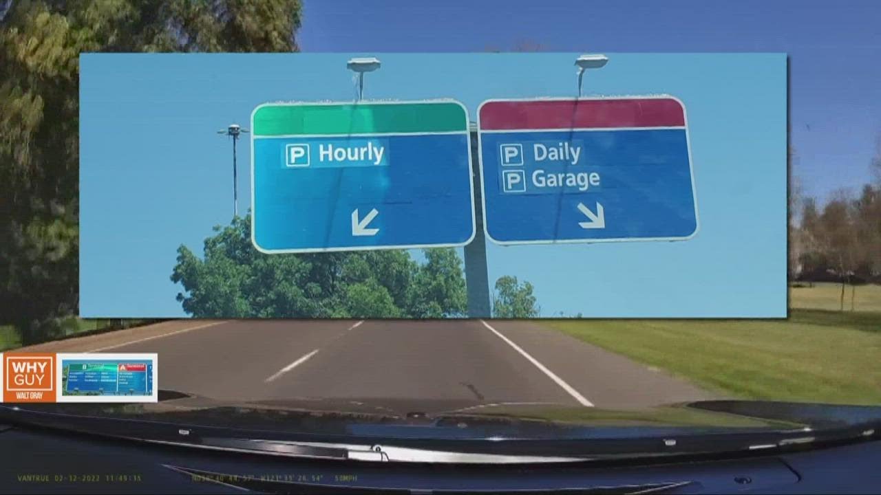 Why don't the second set of signs at the Sacramento International Airport say Terminal A or B?