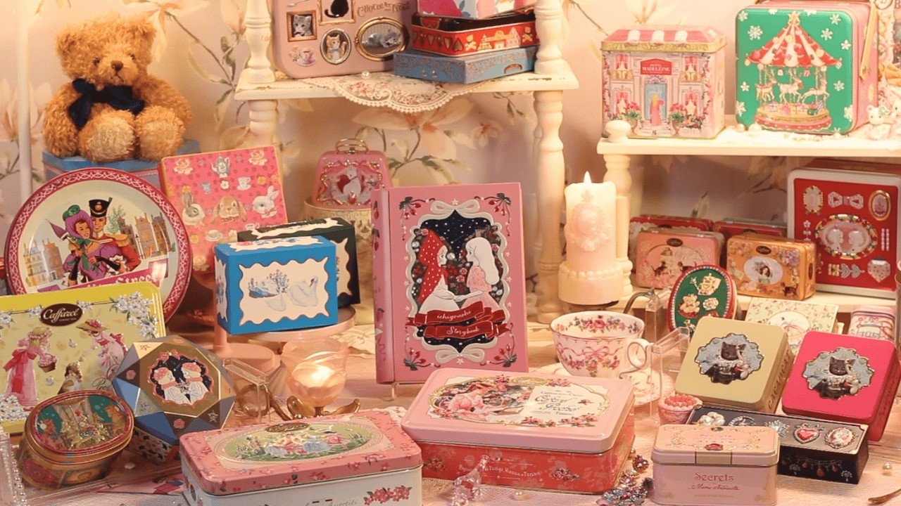 【お菓子缶コレクション】中身の収納も紹介🧚｜バレンタイン購入品