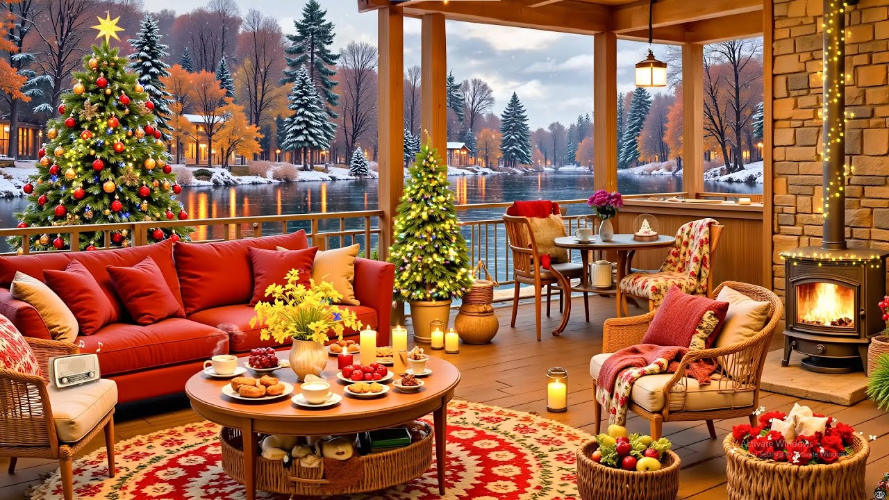 Serene Winter Morning ☕❄️  Relaxing Jazz Music & Snowfall Ambience for a Peaceful Day Start