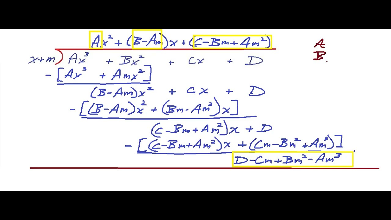 Derivation of Synthetic Division