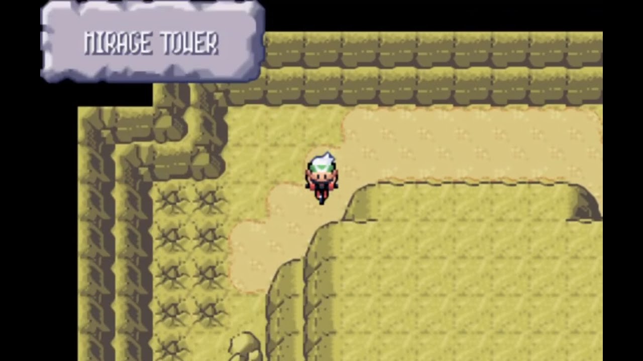How to pass crack/broken floors in Mirage Tower Pokemon Emerald