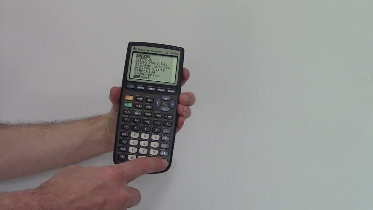 How To Restore A Texas Instruments TI-83 Plus Calculator To Factory Settings