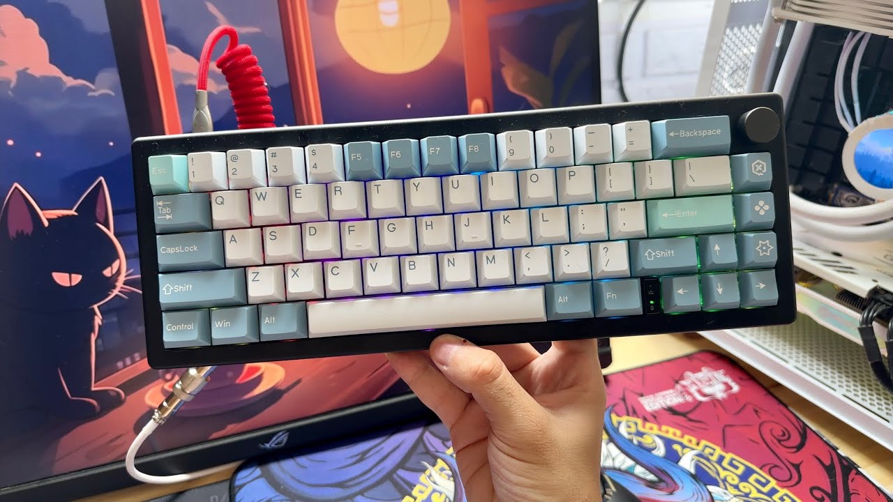 Teclado Custom GMK67 - Ficou uma Delicia para digitar Switch Gateron silver v3 pro