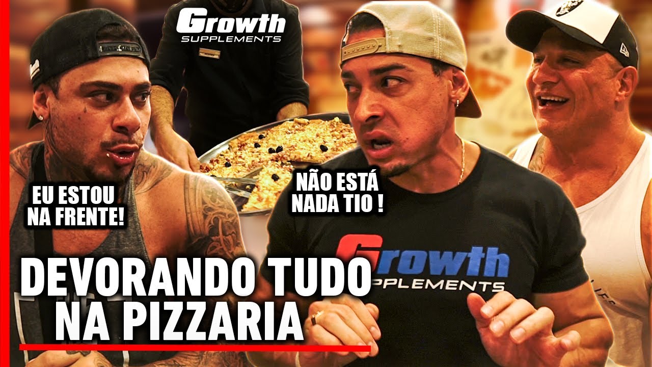GIGANTES DESTRUINDO NO PÓS TREINO NA PIZZARIA - FABIO GIGA LEO STRONDA E FELIPE FRANCO