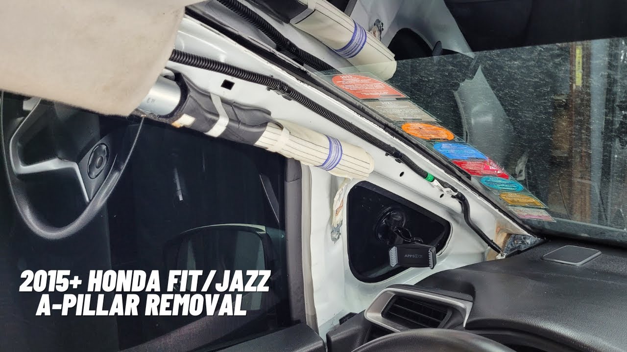 2015+ Honda Fit / Jazz - A Pillar Cover Removal & Install - W/P.O.V. Version - Dash Cam Wiring Bonus