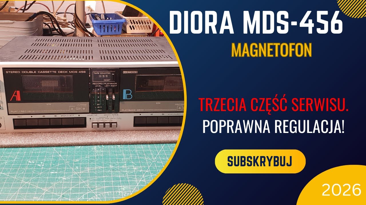 192. MDS‑465 jak nowy! Regulacja zapisu krok po kroku – DIORA/Unitra (cz. 3)