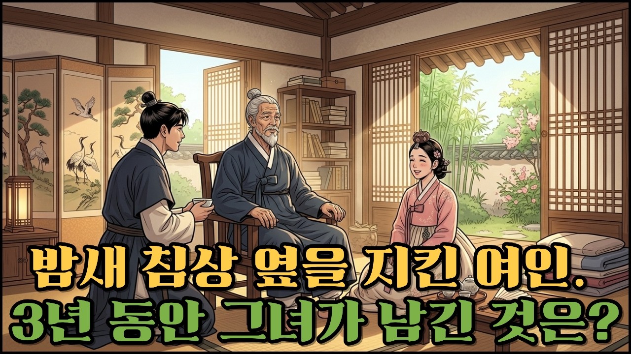 3년, 밤새 침상 옆을 지킨 여인. 그녀가 남긴 것은? | 야담 민담 전설 설화 옛날이야기 조선시대 신화 야사