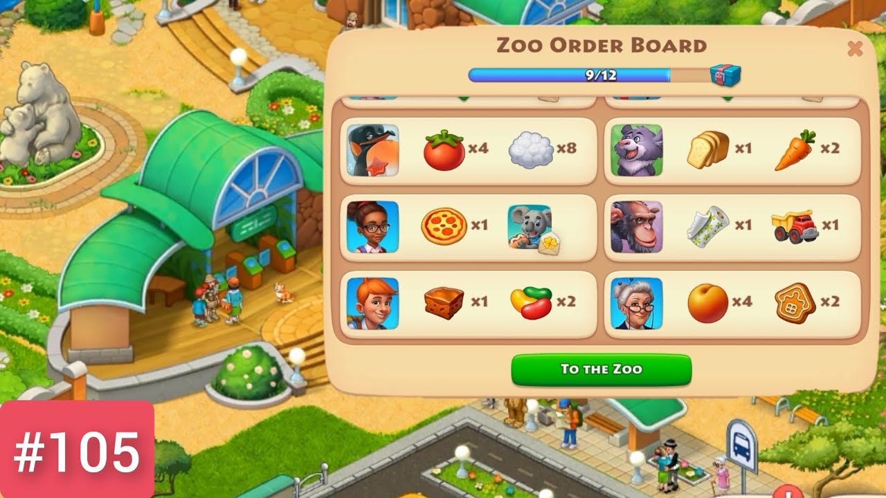 Township | #105 | Filling all Zoo orders | Level 40
