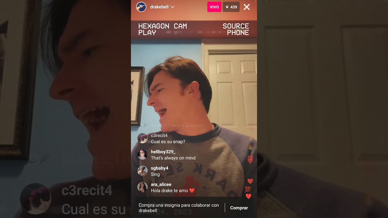 DRAKE BELL - LIVE INSTAGRAM 24/01/2023