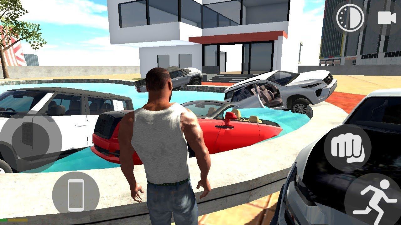 car in pool in indian bike driving 3d