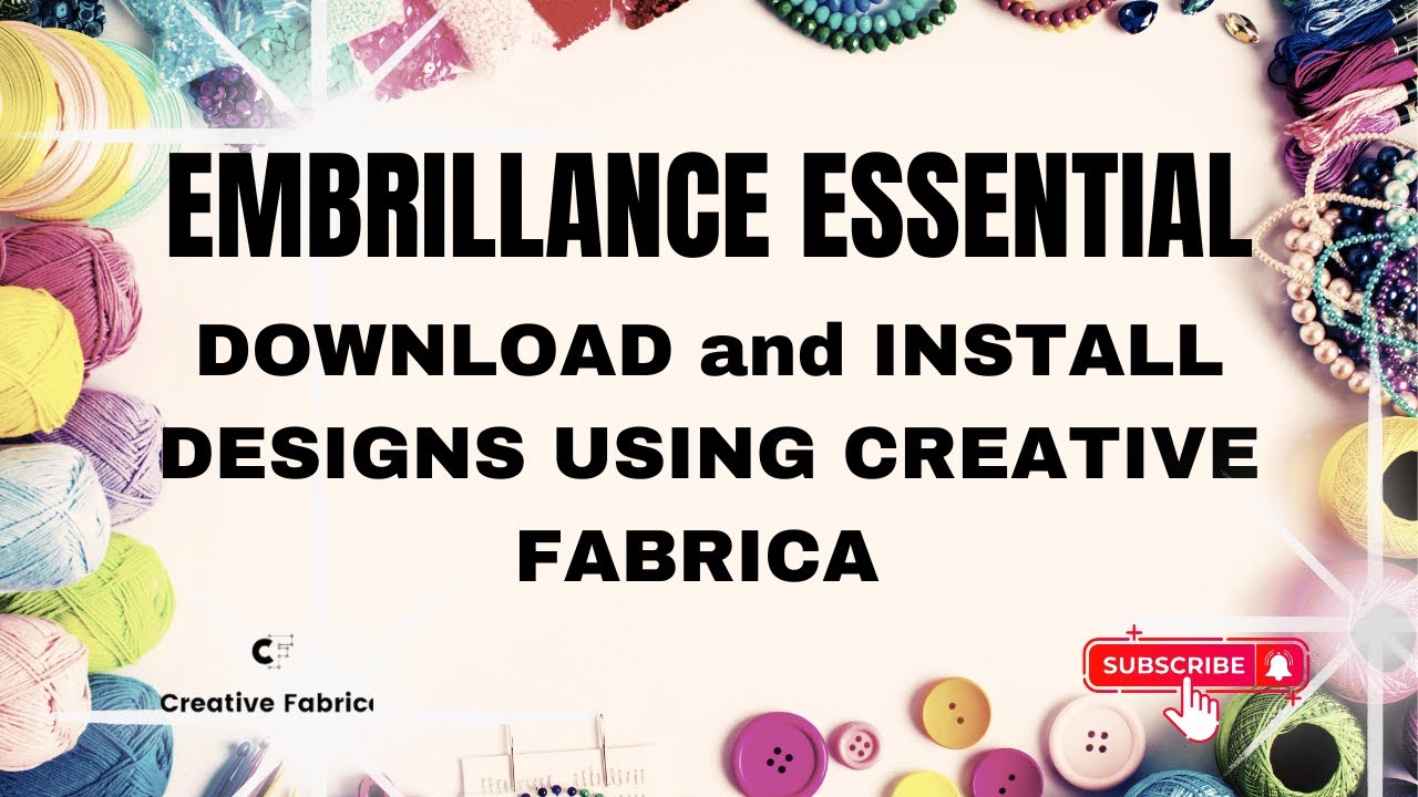 EMBRILLANCE ESSENTIAL — загрузка и установка дизайнов с помощью Creative Fabrica