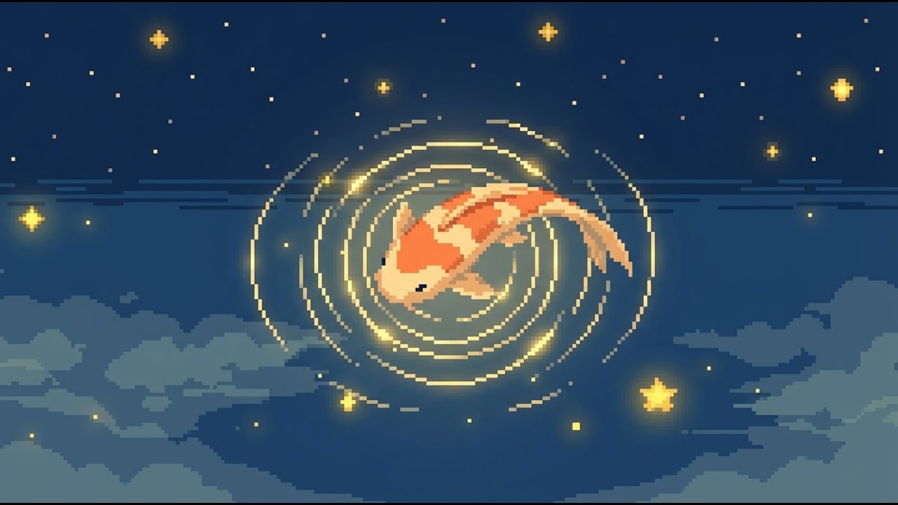 Cosmic Koi Fish | Pixel Art Lofi Beats (24/7 Cozy Ambient Music)