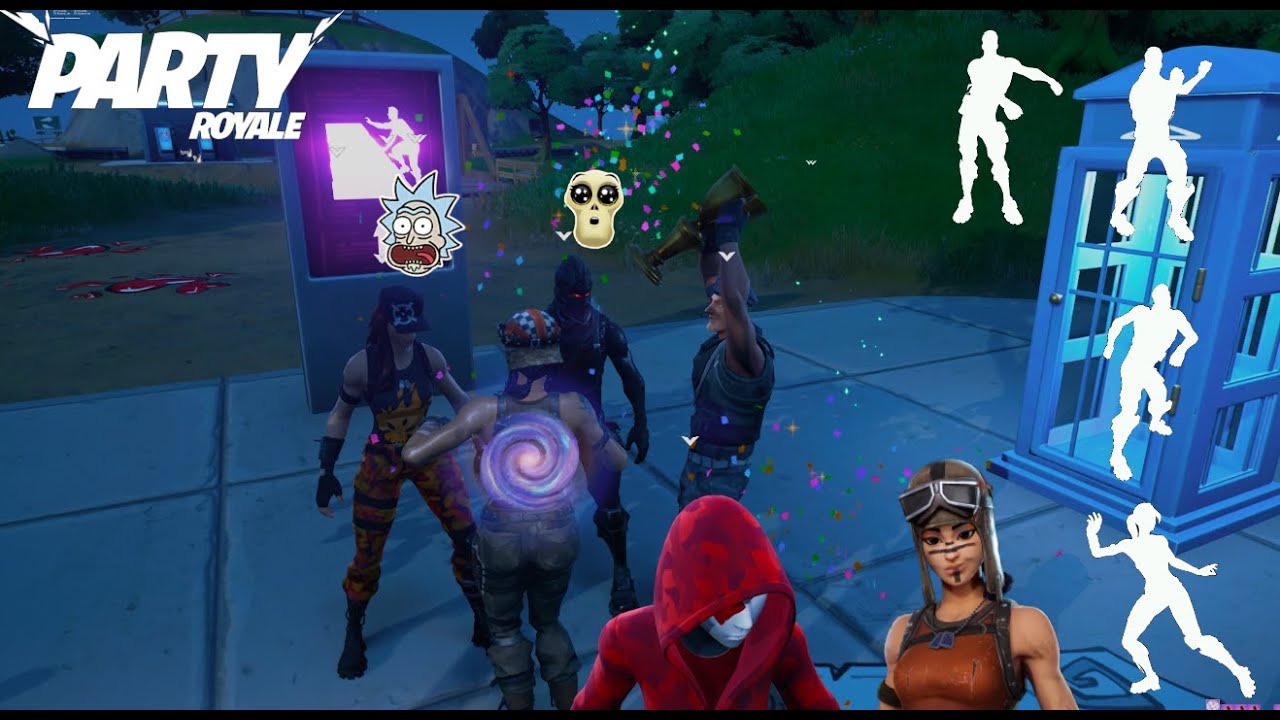 Flexing RARE Emotes As Renegade Raider In Party Royale