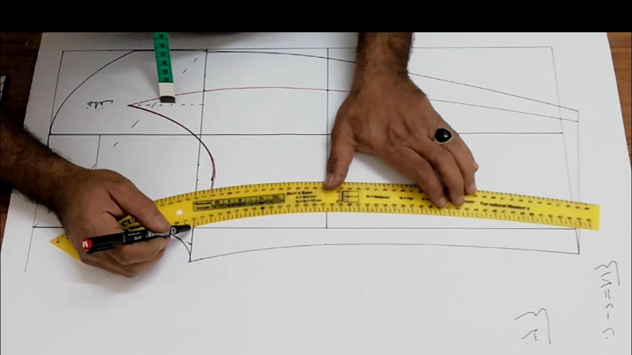 #باترون _كم قطعتين_من_الكم_الاساسى باترون كم قطعتين، تفصيل كم قطعتين، قص كم قطعتين، تفصيل كم قطعتين