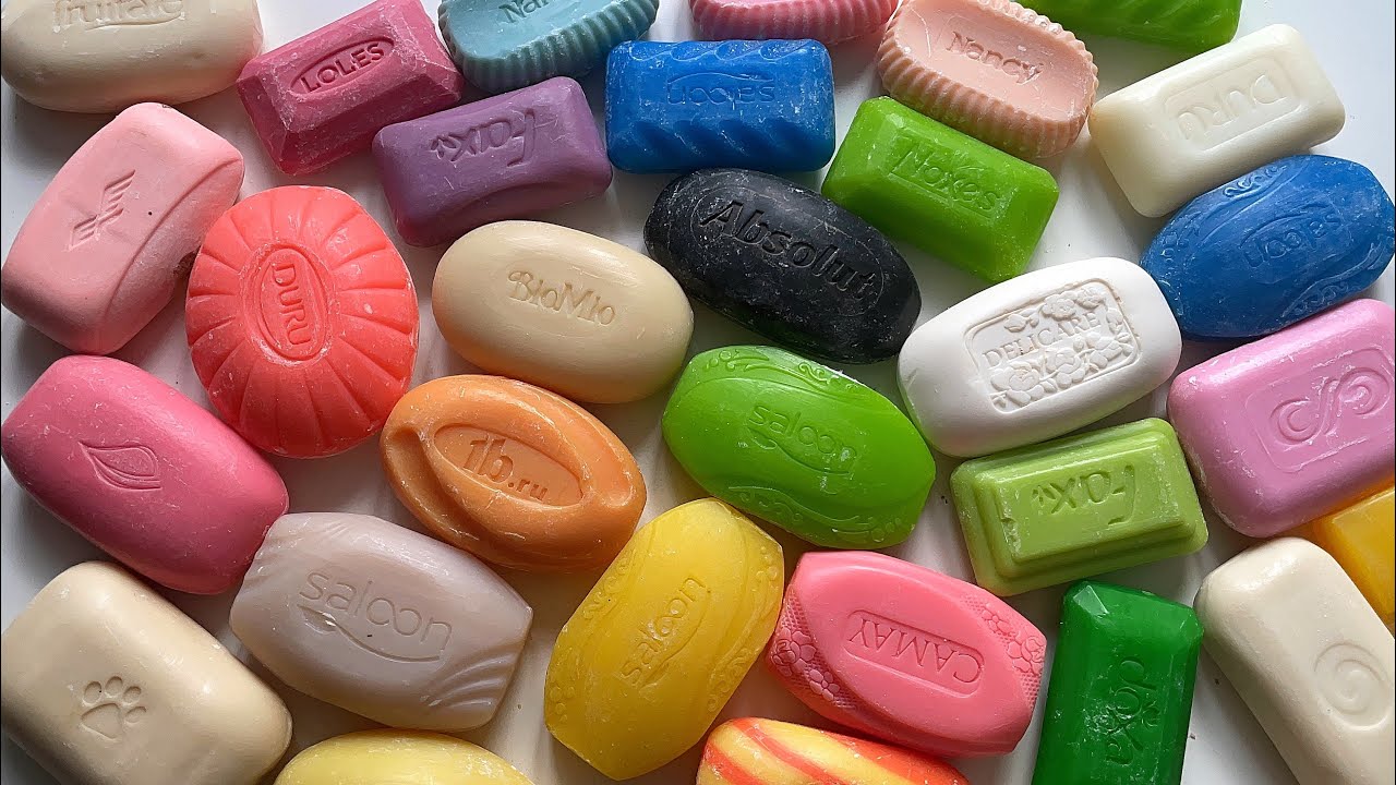 ASMR dry soap/ АСМР режу 30 сухих мыл