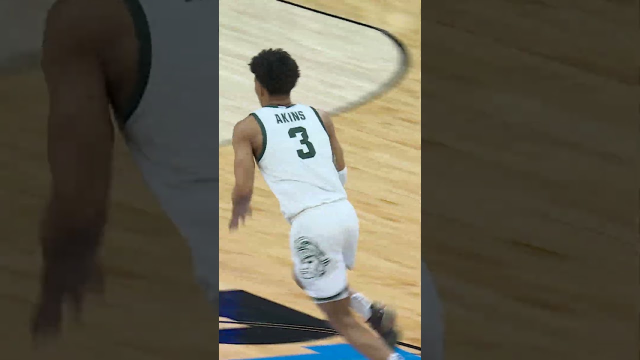 Jaden Akins with a NICE steal and slam! 🔥 