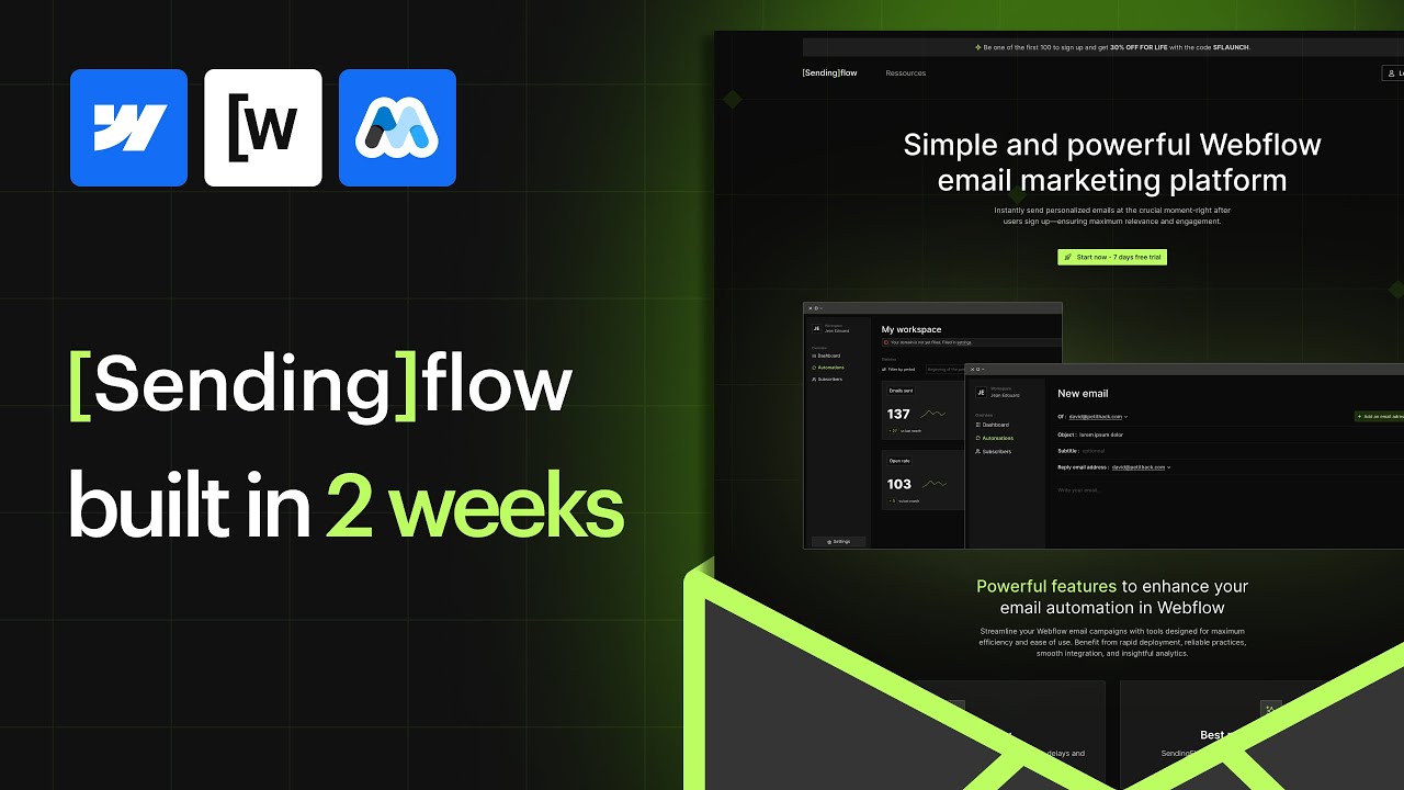 How Sendingflow built a low-code app with Webflow, Wized, and Memberstack in two weeks!