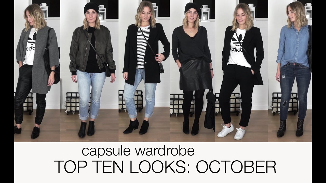 Capsule wardrobe - Top ten looks: October