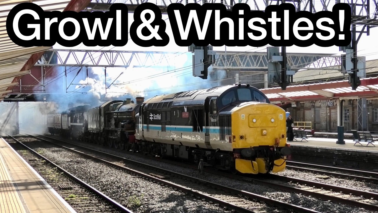 37409 STORMS away with DOUBLE-HEADED Steam 5029 & 34046!