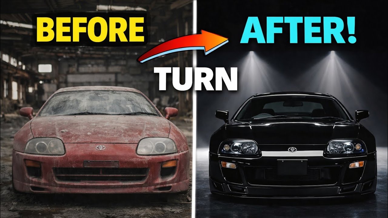 INSANE Supra Before & After 😱#asmr #toyatasupra #carrestoration #jdm #oldtonew #beforeandafter 
